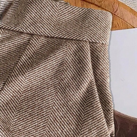 Coffee Brown Casual Women's Slim Fit Long Suit Pants - Picture 5 of 7